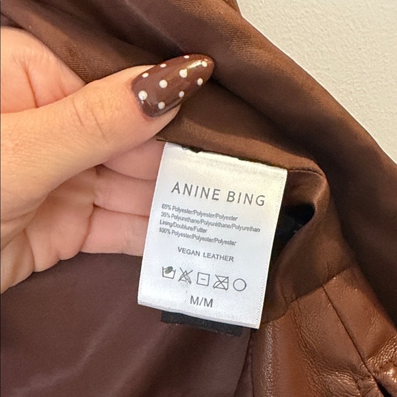 Anine Bing vegan leather shirt / jacket - Picture 4 of 4